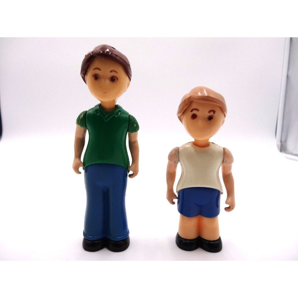 Little Tikes Dollhouse Little Boy Brother White Shirt Big Boy Brother Green Shir